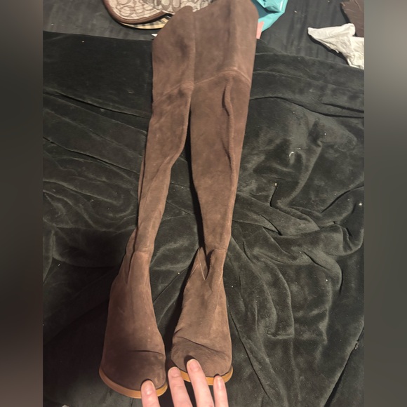 Michael Kors Regina Brown Suede Over-the-Knee Boots - Picture 8 of 9